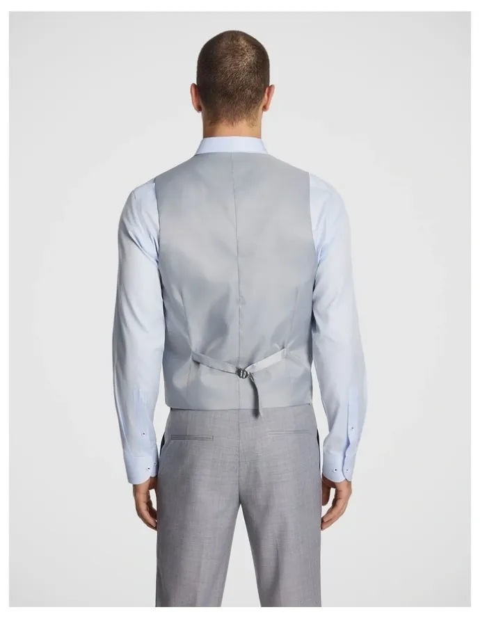 yd. Bank Wool Blend Waistcoat in Dark Grey