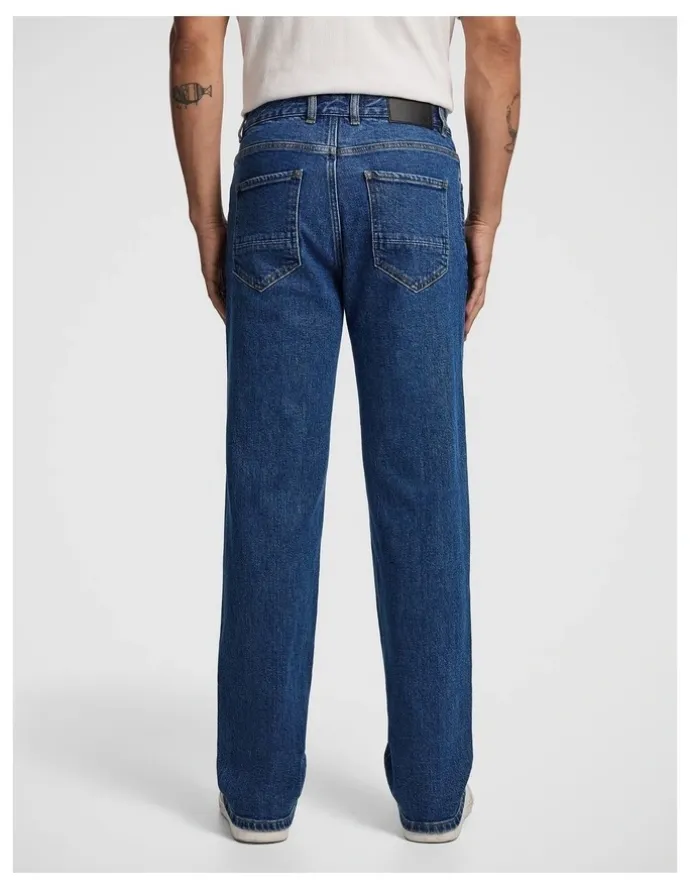 yd. Bexley Wide Jean in Mid Wash