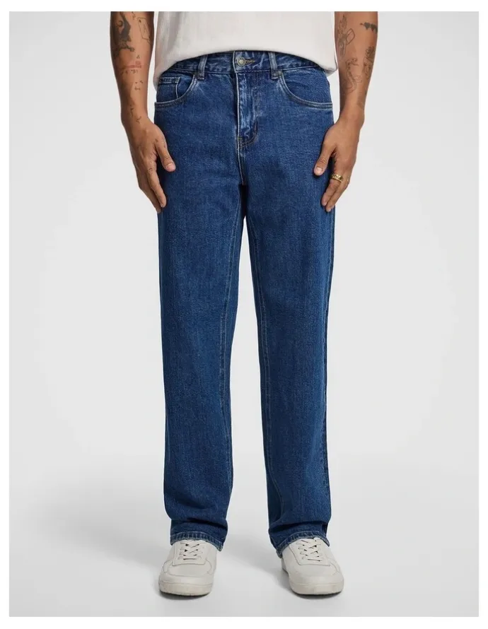 yd. Bexley Wide Jean in Mid Wash