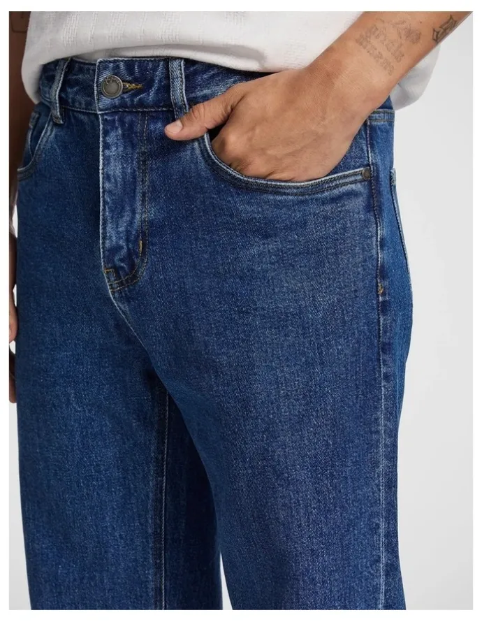 yd. Bexley Wide Jean in Mid Wash