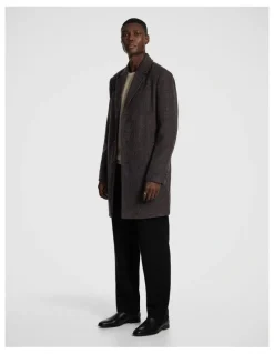 yd. Boston Check Duster Coat in Chocolate