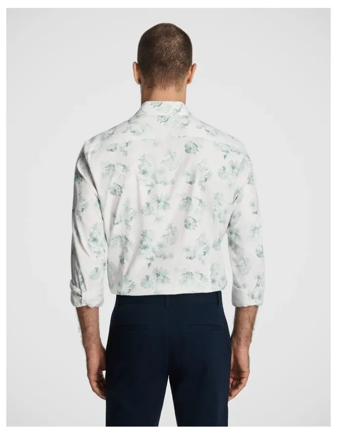 yd. Catalunya Slim Floral Shirt in Sage