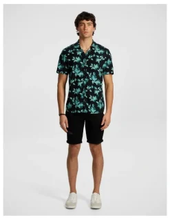 yd. Christos Ripped Denim Short in Black