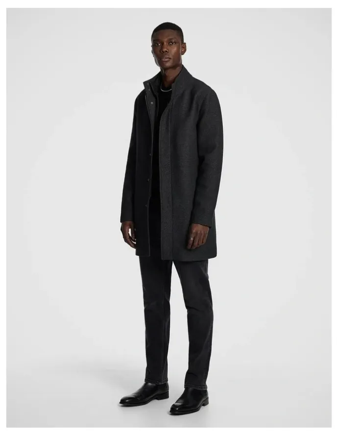 yd. Dominic Twill Coat in Grey