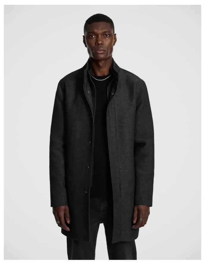 yd. Dominic Twill Coat in Grey