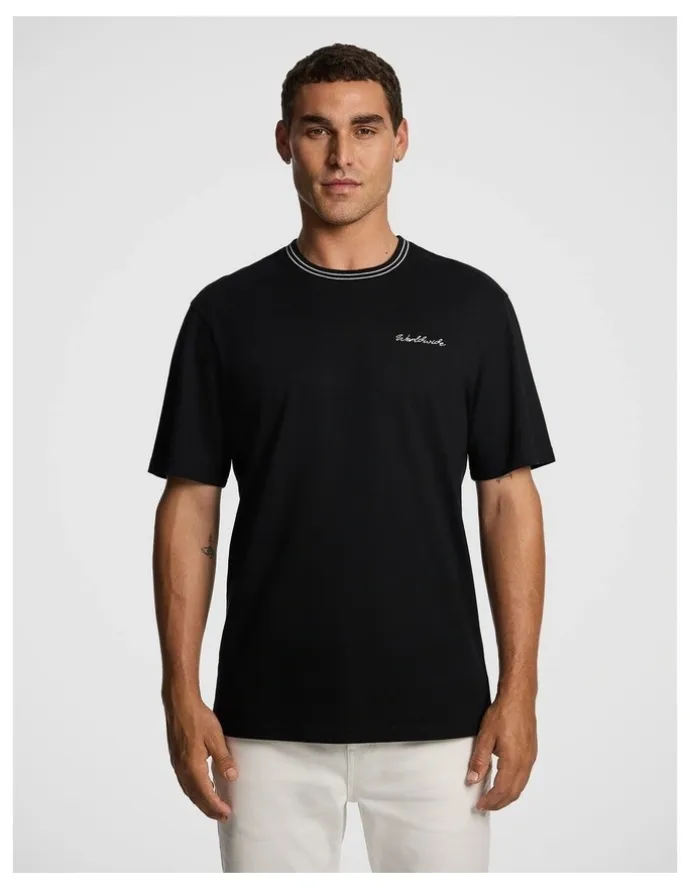 yd. Elio Relaxed Tee in Black