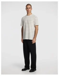 yd. Flinders Textured Stripe Tee in Sage
