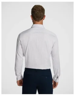 yd. Forbes Check Bamboo Blend Slim Shirt in Lilac