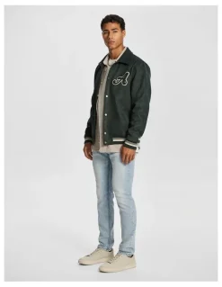 yd. Harvard Varsity Jacket in Forest