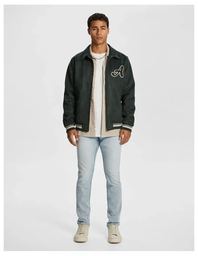 yd. Harvard Varsity Jacket in Forest