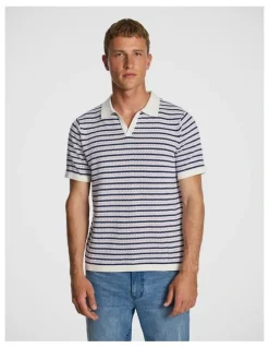 yd. Haze Knitted Polo Shirt in Multi