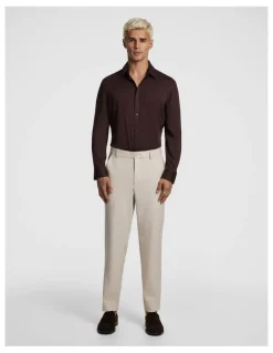 yd. Heathcoat Slim Bamboo Shirt in Chocolate