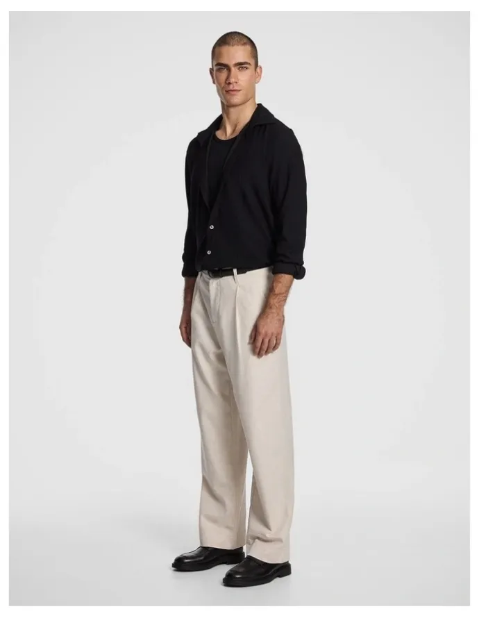 yd. Jacob Cotton Linen Chino in Natural