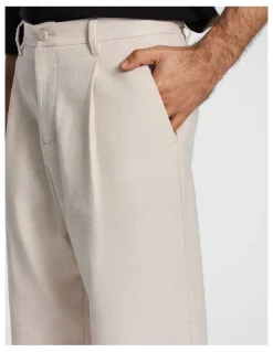 yd. Jacob Cotton Linen Chino in Natural