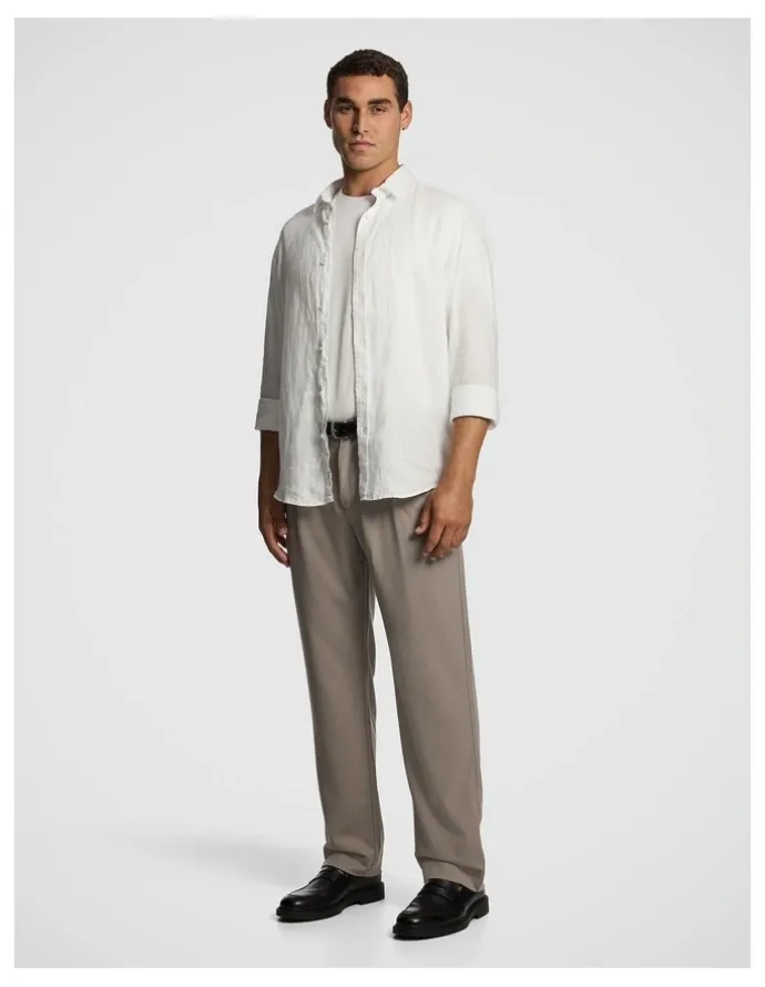 yd. Lennox Wide Chino in Stone
