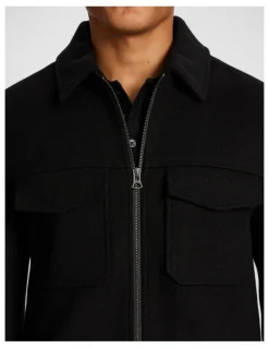 yd. Luciano Premium Wool Blend Dress Jacket in Black