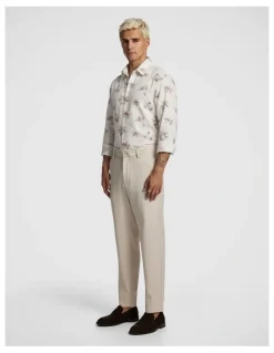 yd. Lucio Slim Floral Shirt in Pink