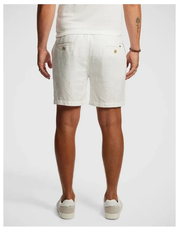 yd. Manta Linen Short in White