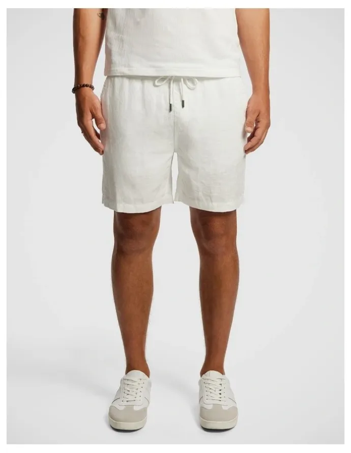 yd. Manta Linen Short in White