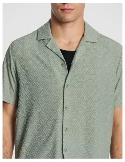 yd. Murdock Textured Shirt in Sage