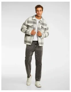 yd. Oliver Check Jacket in Natural