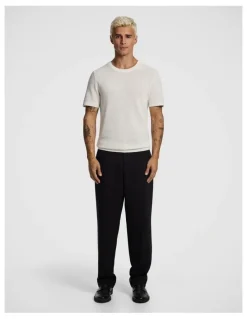 yd. Striker Cotton Knitted Tee in Off White
