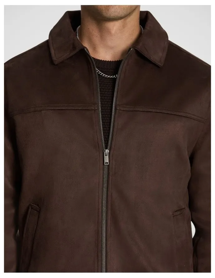 yd. Sutherland Faux Suede Jacket in Chocolate