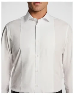 yd. Tuxedo Slim Fit Stretch Dress Shirt in White