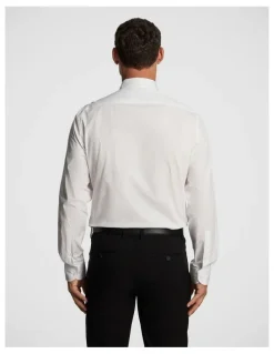 yd. Tuxedo Slim Fit Stretch Dress Shirt in White