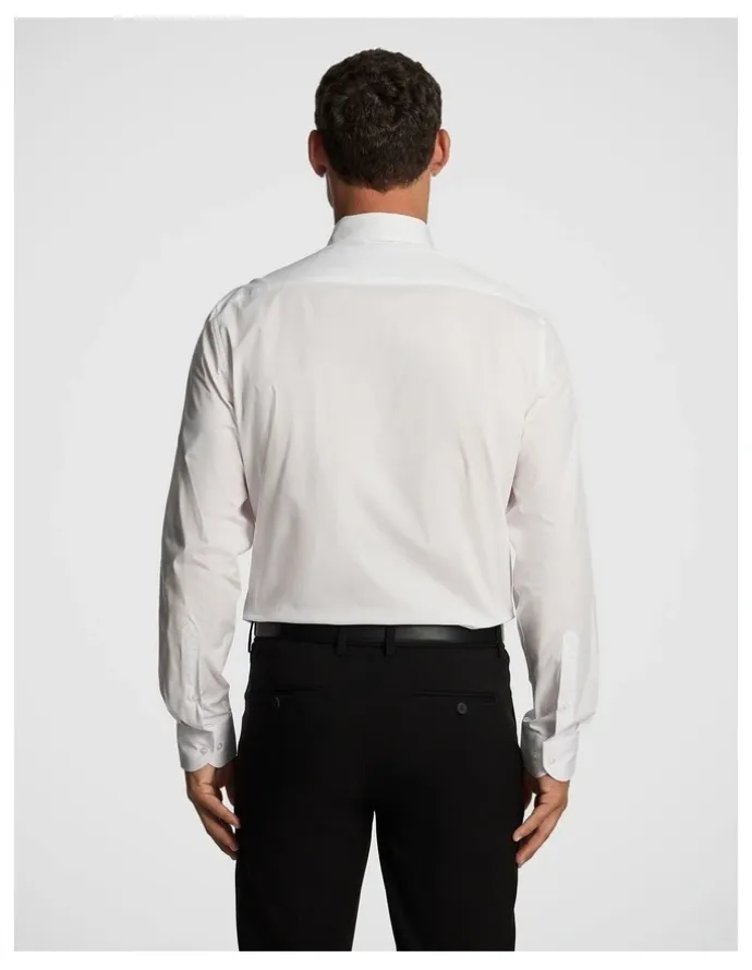 yd. Tuxedo Slim Fit Stretch Dress Shirt in White
