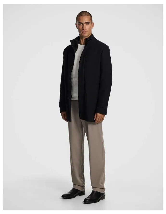 yd. Waylon Melton Coat in Black