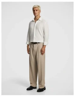 yd. Zephyr Textured Shirt in Off White